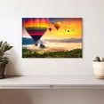 thumbnail image 2 of Elephant Stock Hot Air Balloons In The Sky Wall Art - Horizontal Canvas Wall Art - Living Room Wall Decor - Transportation Canvas - Orange And Purple Decor - 12" x 8", 2 of 8
