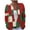 Red 2, variant on Christmas Plus Size Womens Cardigans Sweaters V Neck Baggy Long Sleeve Patch Pocket Plaid Tops