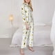 thumbnail image 3 of Fotbe Beer Conjunto de Pijama de Manga Larga para Mujer con Estampado, Ropa de Dormir de 2 Piezas, Conjunto de Casa Suave y Cómodo con Bolsillos-Medium, 3 of 7