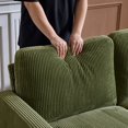 thumbnail image 6 of Ktaxon Modular Sectional Sofa with Movable Ottoman, Corduroy L-Shaped Couch with Wood Frame and Legs Green, 6 of 8