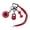 2, variant on Athletic Styles Key Holder PVC Construction Trendy Bag Charm For Sports Equipment Organization