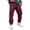 Wine_002, variant on Men's Casual Cargo Sweatpants Fleece Lined Drawstring Elastic Waist pants Lightweight Workout Joggers Athletic Pants with Multi Pockets Light Blue XXL