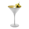 thumbnail image 3 of Stölzle Lausitz Olympia 8 Oz Martini Glasses (Set of 2) - Sleek Design with Shimmery Finish, Lead-Free Crystal, Dishwasher Safe, Gatsby-Themed Elegance for Cocktail Lovers (White/Gold), 3 of 6