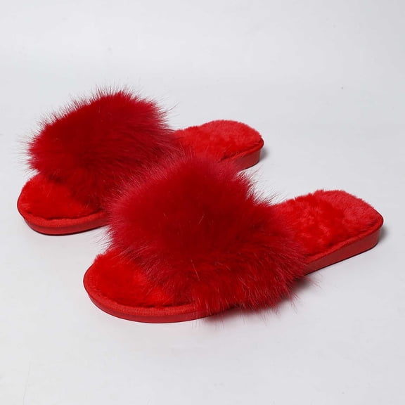 Bixock Slippers for Womens Indoor House Cotton Shoes Multi Size Fluzzy Fleece Lined Slide Warm Comfortable Non-Sliped Women Shoes