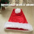 thumbnail image 3 of Red Santa Hat - Adults Deluxe Red And White Xmas Christmas Hat, 3 of 7