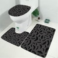 thumbnail image 2 of Gray Halloween Bats and Spider Webs Bathroom Rugs Sets 3 Piece,Toilet Cover Set,Absorbent Non Slip Bathroom Mats Sets with U-Shaped Contour Rug Toilet Rug Set, 2 of 5
