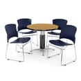 thumbnail image 5 of OFM  Oak 42-inch Square Mesh Base Table with 4 Plastic Multi Use Chairs, 5 of 5
