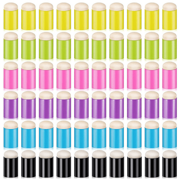 180 Pieces Finger Sponge Daubers Finger Painting Sponge Craft Drawing Sponge Dauber Set for Painting Art Ink Crafts