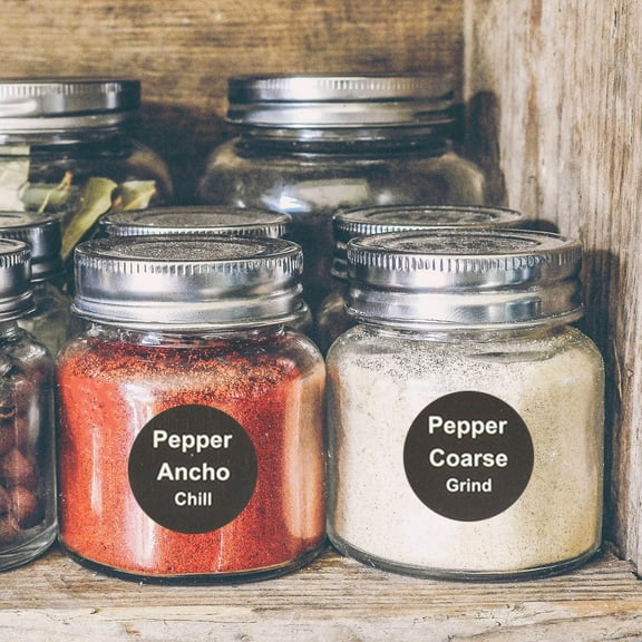 GOOHOCHY  20 Pcs Spice Jars with Label Kitchen Stickers Labels