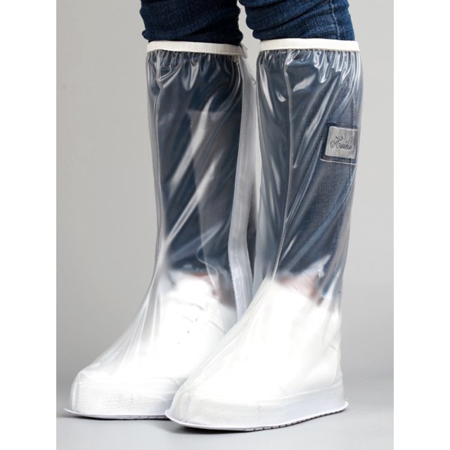 Cubierta de zapato de tubo alto para hombre y mujer, con borde prensado y suela gruesa, resistente al desgaste y de alta calidad, a prueba de lluvia