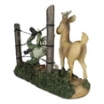 thumbnail image 2 of Rustic Western Stag Deer Standing By Hunter Trapped In Barbed Wires Figurine, 2 of 9