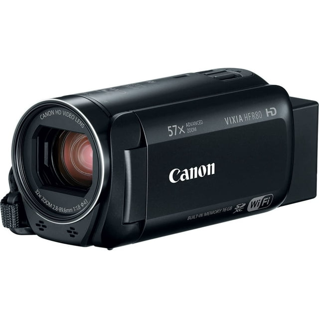 Canon VIXIA HF R80 Portable Video Camera Camcorder with Built-in Wi-fi, Full HD CMOS Sensor, 3.0-inch Touch Panel LCD