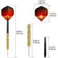 thumbnail image 6 of SUMMIT Metal Tip Darts, Steel Tip Darts, Professional Metal Darts, Darts Metal Tip Set, Metal Darts for Dartboard, 6 of 14