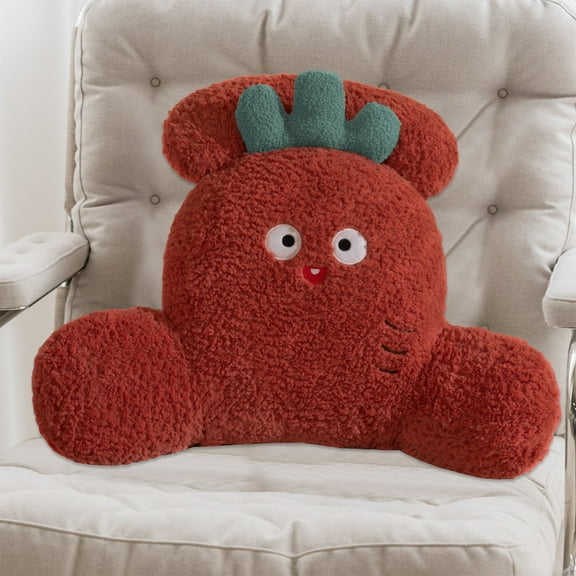 chaungfeng Cute Fruits Reading Pillow 21.65in, Plush Reading Pillow Back Rest Pillow with Arms TV Relax Sitting Pillow Office Pillow, for Reading,Relaxing,Watching TV,Gaming,Work