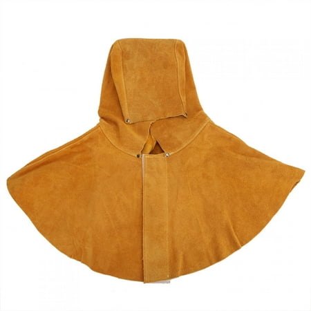 

Welder Hood Yellow Cowhide Heat Insulation Neck Face Protection Welding Helmet Safety Mask