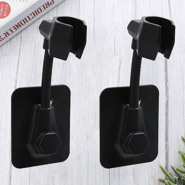 OUNONA 2 Pcs Support de Douche Adhésif Noir Sans Perçage pour Base de Douche Réglable Familles avec Enfants