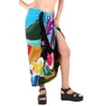 thumbnail image 2 of HAPPY BAY Women's Beachwear Summer Bikini Wraps Beach Wrap Sarong Coverups Swimwear Swim Cover up Skirt Bathing suit Swimsuit Pareo for Women One Size Sable, Floral, 2 of 4