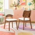 thumbnail image 6 of 5-Piece Dining Set With 42" Round Table and 4 White PU Chairs for Dining Room, 6 of 8