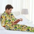 thumbnail image 6 of Naloa Animals Men’s Pajamas Set - Long Sleeve Button Down Sleep Shirt and Pajama Bottoms Sleepwear Set-X-Large, 6 of 7