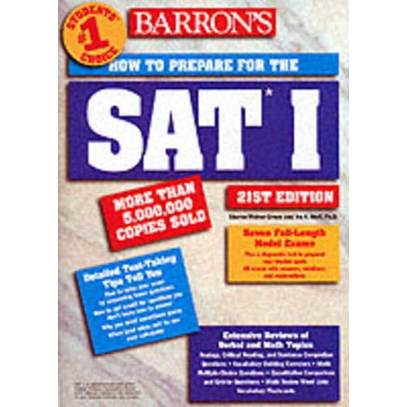 Pre-Owned Barron's SAT: Barron's SAT I : How to Prepare for the SAT I (Edition 21) (Paperback)