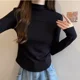 thumbnail image 5 of Camisetas de manga larga para mujer, clásicas, de pureza, combinables, para uso diario, para uso diario, para estudiantes, de estilo informal, suaves, populares y ajustadas., 5 of 5