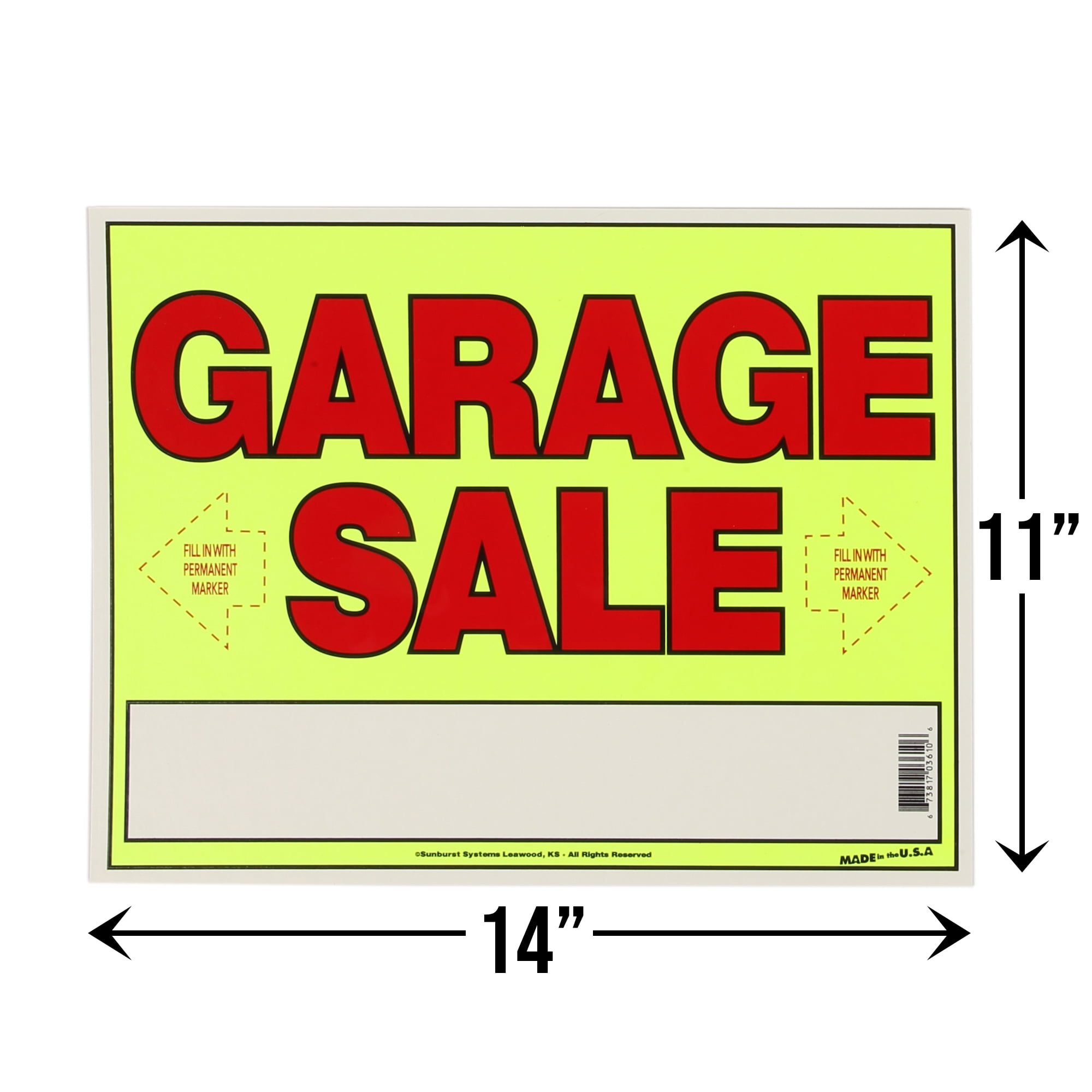 2 Small/Arrow Sign One Big 3 Pcs Yard Sale Sign Triangle Style Garage Sale Sign 