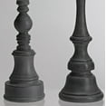 thumbnail image 2 of Contemporary Home Living Set of 2 Brown Unique Multi Style Tall Candle Sticks, 14", 2 of 3