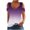 Purple1, variant on fatyb Cold Shoulder Womens Gradient Tops V Neck Short Sleeve Blouses Loose Basic Tees Summer Casual Shirts