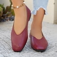 thumbnail image 6 of Miluxas Ballet Flats for Women Dress Shoes Comfortable Round Toe Flat office Walking Casual Dressy Slip On Shoes Wine 9.5(43), 6 of 9
