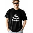 thumbnail image 1 of Camisetas para hombre, camiseta de algodón con cuello redondo y diseño de huella de perro de Treat Dealer Alphabet., 1 of 8