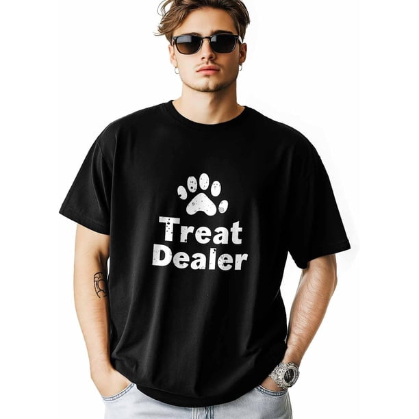Camisetas gráficas para hombre, camiseta clásica informal, suave, cómoda y de manga corta con cuello redondo de Treat Dealer, tallas XS a 5XL.
