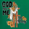 thumbnail image 6 of Wild Bobby God Made Me This Way Cross with Sunflowers Inspirational/Christian Unisex Crewneck Sweatshirt, Kelly, 5X-Large, 6 of 6