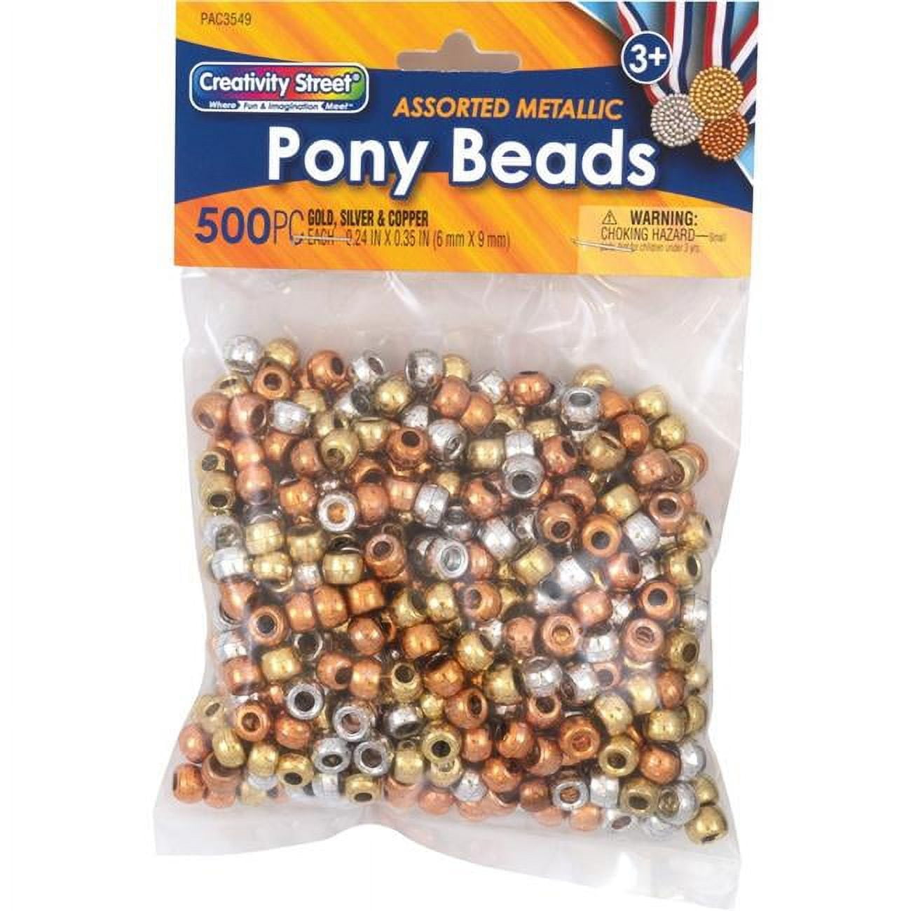 Pacon Pony Beads - Skill Learning: Arts & Crafts, Creativity - Assorted Pacon Pony Beads - Skill Learning: Arts & Crafts, Creativity - Assorted