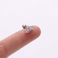 thumbnail image 4 of Pendientes de circonita con forma de copo de nieve, pendientes de bola giratoria de acero inoxidable, joyería creativa para perforar la oreja, pendientes de estrella de cinco puntas, 4 of 6