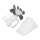 thumbnail image 4 of Decoraciones para pasillos de bodas, flores para respaldo de silla, flores artificiales simples, flores artificiales con cintas, características de vanguardia, 4 of 8