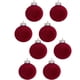 thumbnail image 1 of Bolas navideñas de terciopelo flocadas, 8 unidades, para colgar en el árbol de Navidad, para decorar el árbol de Navidad, en liquidación., 1 of 7