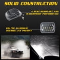 thumbnail image 4 of Luz de automoción 1 faro LED de 7 pulgadas, 7 x 6, 5 x 7 pulgadas, faro LED cuadrado con luz alta/baja, señal de giro DRL, 200 W, repuesto brillante para Jeep Wrangler YJ Cherokee XJ Ford GMC y más, 4 of 8