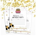thumbnail image 2 of Darling Souvenir White Birthday Invitation Card Printable Elegant Fill or Write In Blank Party Invites 28 Pcs 5 x 7 Inches, 2 of 5