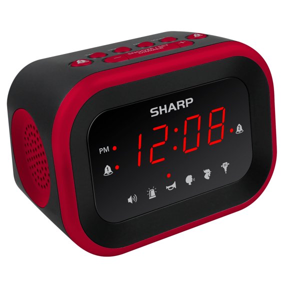 Sharp Despertador Súper Fuerte para Personas Que Duermen Mucho, 6 Sonidos de Activación Extremadamente Fuertes: hasta 115 dB de Volumen