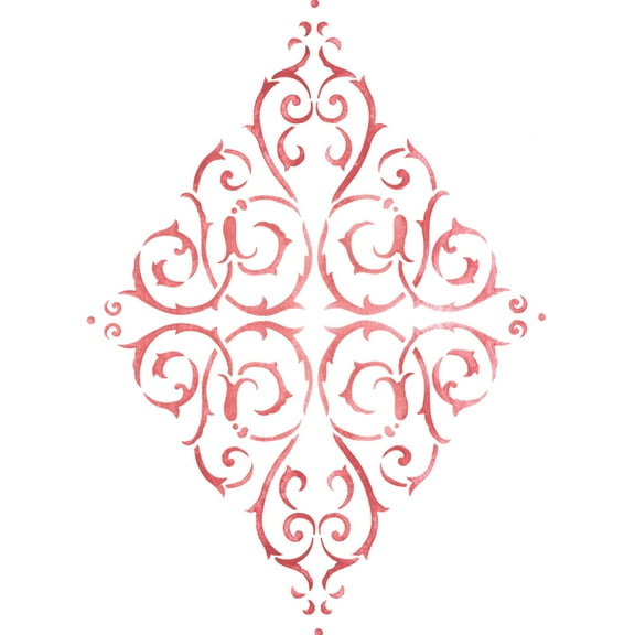 Diamond Medallion Wall Stencil SKU #3417 by Designer Stencils
