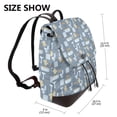 thumbnail image 2 of Disketp Blue Bathroom Mochila de Cuero para Mujer, Bolso de Espalda Antirrobo con Estilo para Viaje, Trabajo y Uso Diario, 2 of 4