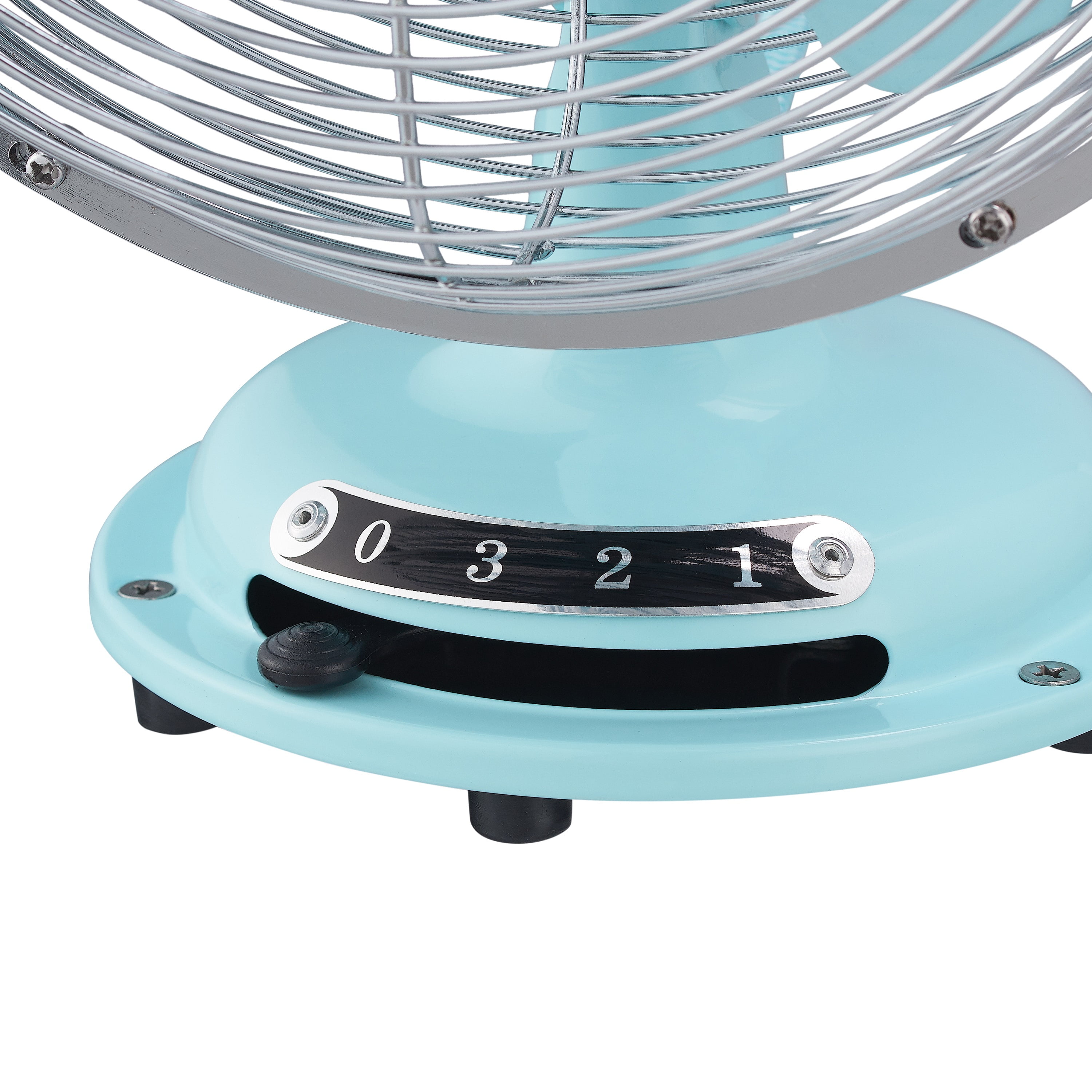 Better Homes & Gardens 8" 3-Speed Mint Retro Metal Tiltable-Head Oscillating New Table Fan