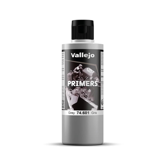 Primer Vallejo, poliuretano acrílico gris, 200 ml