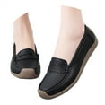 thumbnail image 3 of CPNG Women's Casual Soft Genuine Leather Flats Shoes Slip On Lightweight Tendon Sole Casual Shoes Loafers Slip-Ons Softsole Driving Walking Boat Shoes, 3 of 6