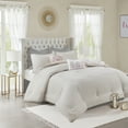 thumbnail image 3 of Home Essence Lian 8 Piece Cotton Printed Reversible Comforter Set, King, Blush, 3 of 18