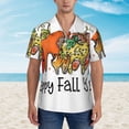 thumbnail image 2 of Fuzoiu It'S Fall Y'All Print Hawaiian Shirt for Men, Summer Beach Casual Short Sleeve Button Down Shirts, Men’s Beach Summer Shirts with Pocket,X-Large, 2 of 7