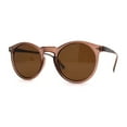thumbnail image 2 of Gentlemans Fashion Round Keyhole High Temple Horned Sunglasses Matte Brown Tortoise, 2 of 4