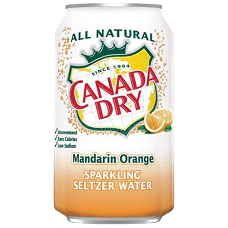 Canada Dry Mandarin Orange, Carbonated Flavored Sparkling Seltzer