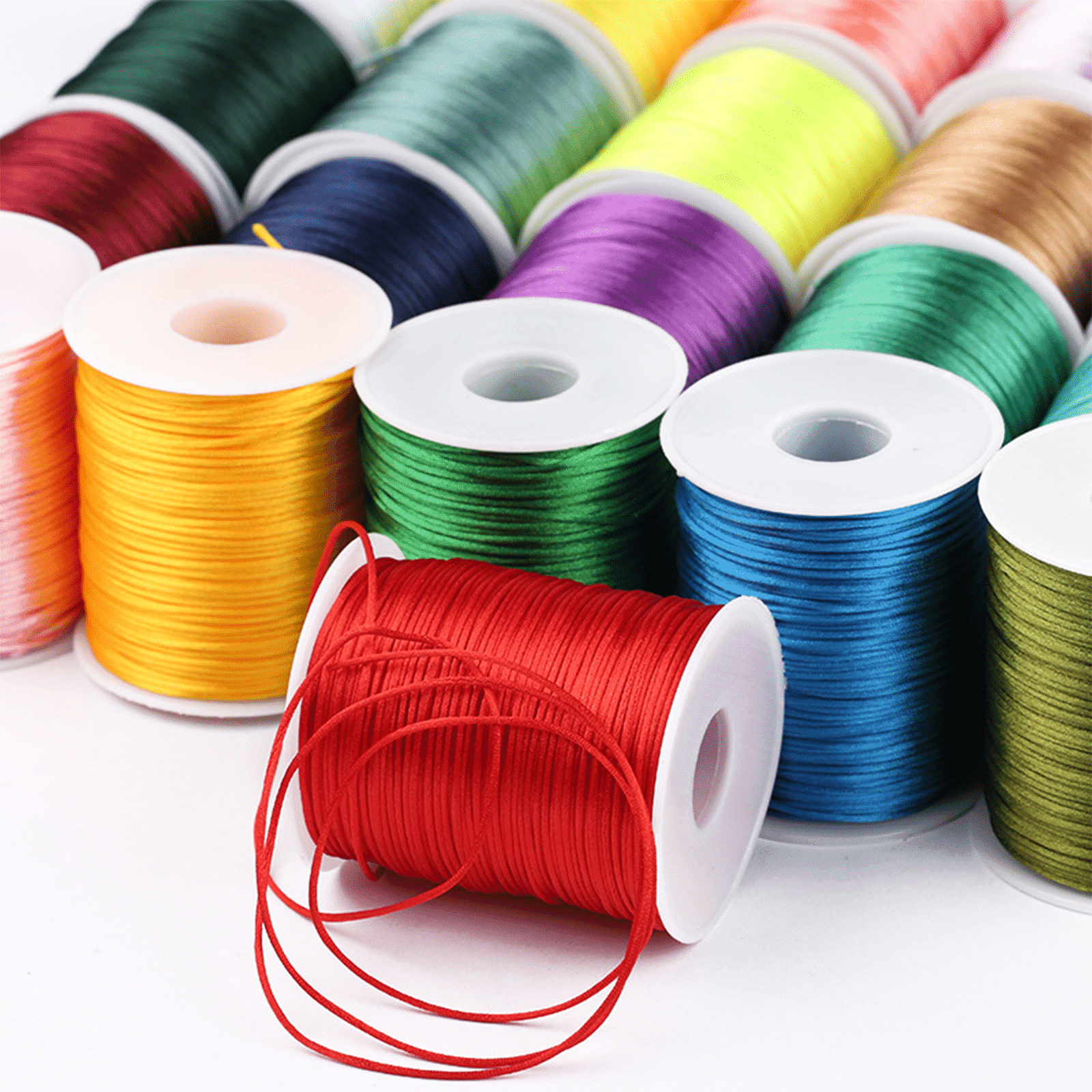 AUQ 2026 New Bracelet String Versatile Use String for Bracelet Making Colorful Colors Stretchy Bracelet String Red for Jewelry Making Crafting Diy Projects Accessories Personalized Gifts