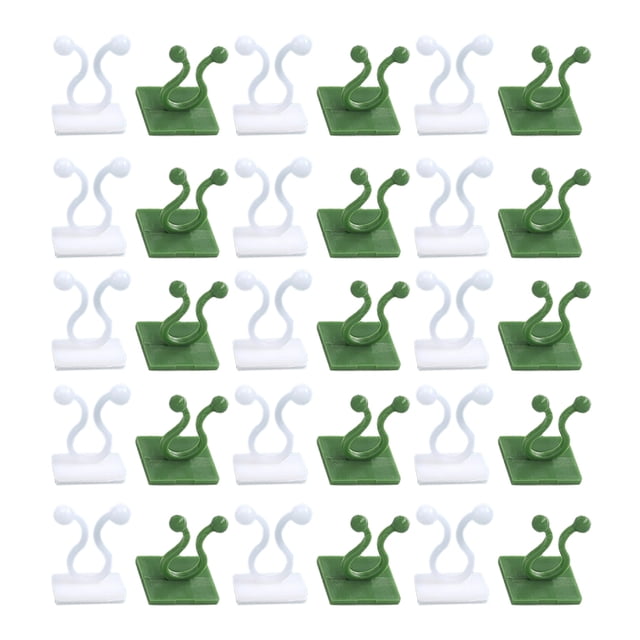 100 Uds clip de fijación de vid de pared soporte de escalada de plantas gancho adhesivo de pared soporte de planta clip de encuadernación soporte de vid